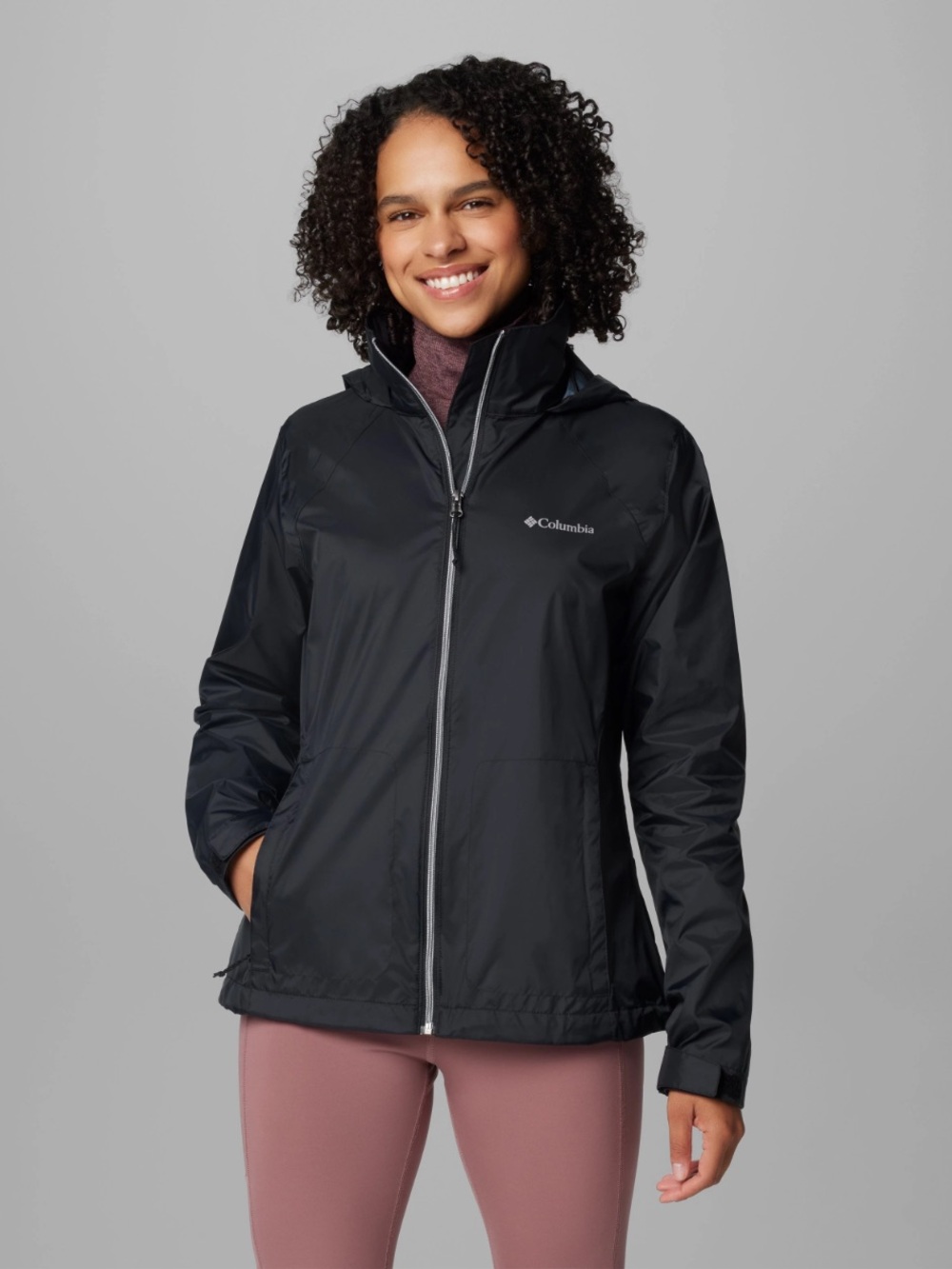 Columbia Switchback IV Jacket Black Women’s XXL Water Repellent Raincoat Shell